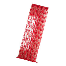 Rideau brodé de Noël en tissu polyester dense,-140 160 Rouge
