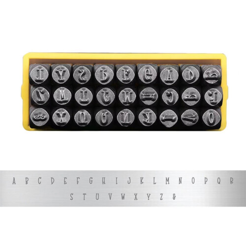 Professionele stalen letternummerponsen 3 mm lederen-Stijl B