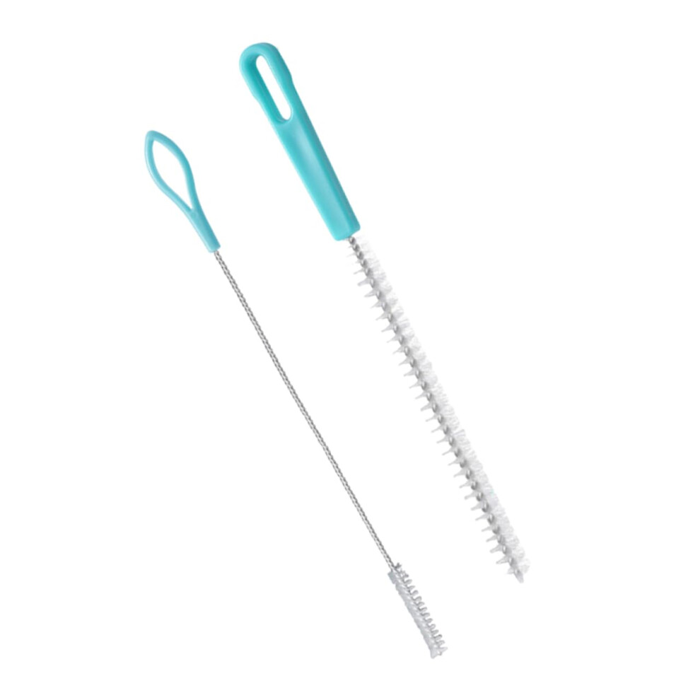 2pcs Straw Cleaning Brush Set for Baby Bottles and Reusable Straws, Deep Residue Removal, Slim Reach Design