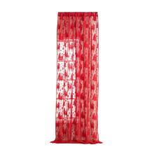 Rideau brodé de Noël en tissu polyester dense,-140 260 Rouge