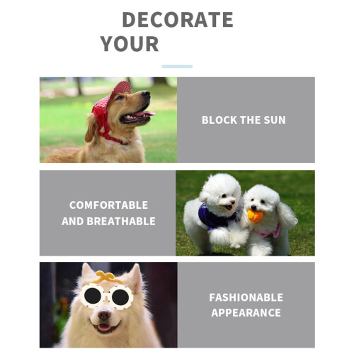 Lunettes de soleil de protection solaire pour chien,-Blanc 1