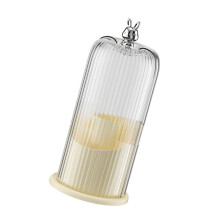 Boîte de rangement pour pinceaux de maquillage,-Jaune crème