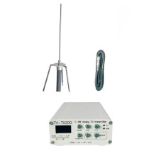 TV-TX200 VHF/UHF Analog-TV-Sender Unterstützt HD/AV-Eingang Analog-Signalsender mit GP-Antenne EU-Stecker