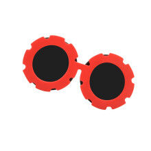 Lunettes de soleil confortables de protection de chien de-Rouge
