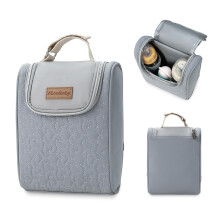 Breastmilk Cooler Bag Insulated Baby Bottle Tote with Adjustable Strap for Stroller and Daycare Blue