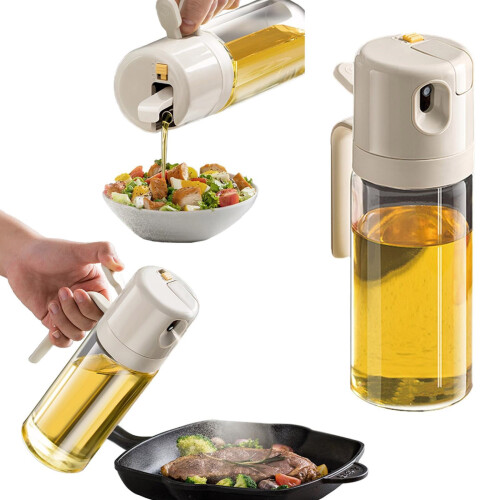 Double Function Oil Sprayer Bottle 550ml Leak Proof Design with 1