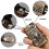 Refillable Kerosene Lighter for Men, Embossed Titanium Alloy Vintage Windproof Design with Adjustable Flame Control, Compact Retro Style 4# 3