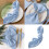 Practical Cotton Square Table Napkins Natural Fiber-Blue gray 3