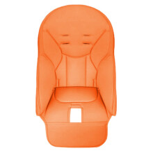 Baby Chair Cover Orange PU Leather, Comfortable Breathable Cushion, Universal Fit for Dining