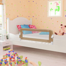 Berkfield Toddler Safety Bed Rail Taupe 102x42 cm Polyester