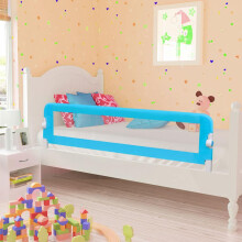 Berkfield Toddler Safety Bed Rail Blue 120x42 cm Polyester