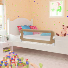 Berkfield Toddler Safety Bed Rail Taupe 120x42 cm Polyester
