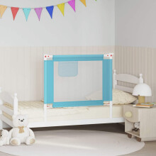 Berkfield Toddler Safety Bed Rail Blue 90x25 cm Fabric
