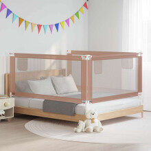 Berkfield Toddler Safety Bed Rail Taupe 180x25 cm Fabric