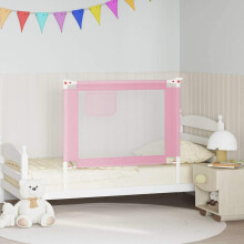 Berkfield Toddler Safety Bed Rail Pink 100x25 cm Fabric