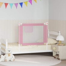 Berkfield Toddler Safety Bed Rail Pink 90x25 cm Fabric