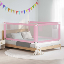 Berkfield Toddler Safety Bed Rail Pink 200x25 cm Fabric