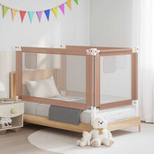 Berkfield Toddler Safety Bed Rail Taupe 150x25 cm Fabric