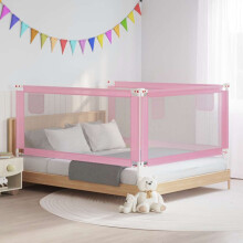 Berkfield Toddler Safety Bed Rail Pink 180x25 cm Fabric