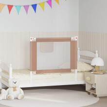 Berkfield Toddler Safety Bed Rail Taupe 90x25 cm Fabric