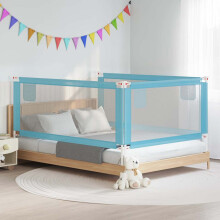 Berkfield Toddler Safety Bed Rail Blue 200x25 cm Fabric