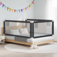 Berkfield Toddler Safety Bed Rail Dark Grey 200x25 cm Fabric