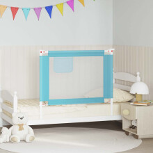 Berkfield Toddler Safety Bed Rail Blue 100x25 cm Fabric