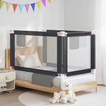 Berkfield Toddler Safety Bed Rail Dark Grey 140x25 cm Fabric