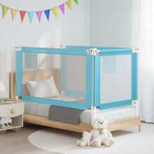 Berkfield Toddler Safety Bed Rail Blue 150x25 cm Fabric