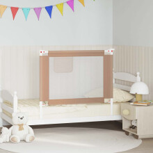 Berkfield Toddler Safety Bed Rail Taupe 100x25 cm Fabric