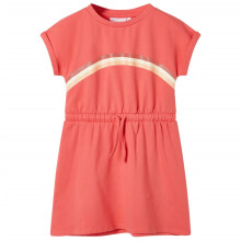 Kids' Dress with Drawstring Coral 116
