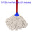 Cotton Mop Replacement Head 2 Pack, Fast Absorption Looped End String Mop Refill for 3/4 Inch Acme Thread Pole 2