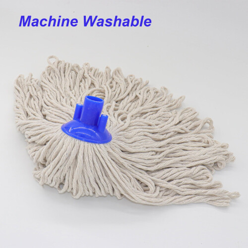 Cotton Mop Replacement Head 2 Pack, Fast Absorption Looped End String Mop Refill for 3/4 Inch Acme Thread Pole 2