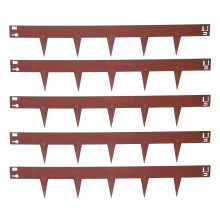 Borde de césped de acero Corten: borde de jardín flexible