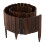 Houten tuinrand, flexibele donkerbruine rand 2