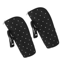 2 Pack Insulated Bottle Bag with Dual Bottle Capacity, Black Polka Dot Cooler Carrier for Travel