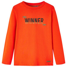 Kids' T-shirt with Long Sleeves Bright Orange 128