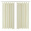 2 pcs Cream Micro-Satin Curtains with Loops 140 x 245 cm 1