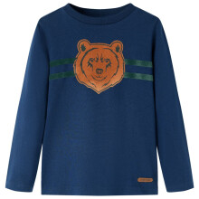 Kids' T-shirt with Long Sleeves Navy Blue 128