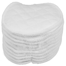 12Layer Reusable Washable Cotton Breastfeeding Pads 10Pack Soft Absorbent Leak Protection for Nursing Mothers