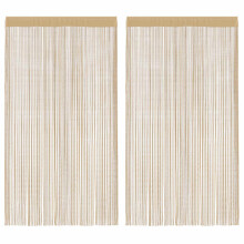 Berkfield String Curtains 2 pcs 140x250 cm Beige