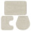 Berkfield Bathroom Mat Set 3 Pieces Fabric White 1