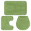 Berkfield Bathroom Mat Set 3 Pieces Fabric Green 1