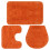 Berkfield Bathroom Mat Set 3 Pieces Fabric Orange 1