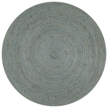 Berkfield Handmade Rug Jute Round 120 cm Olive Green