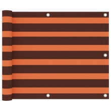 Berkfield Balcony Screen Orange and Brown 75x500 cm Oxford Fabric