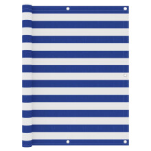 Berkfield Balcony Screen White and Blue 120x300 cm Oxford Fabric