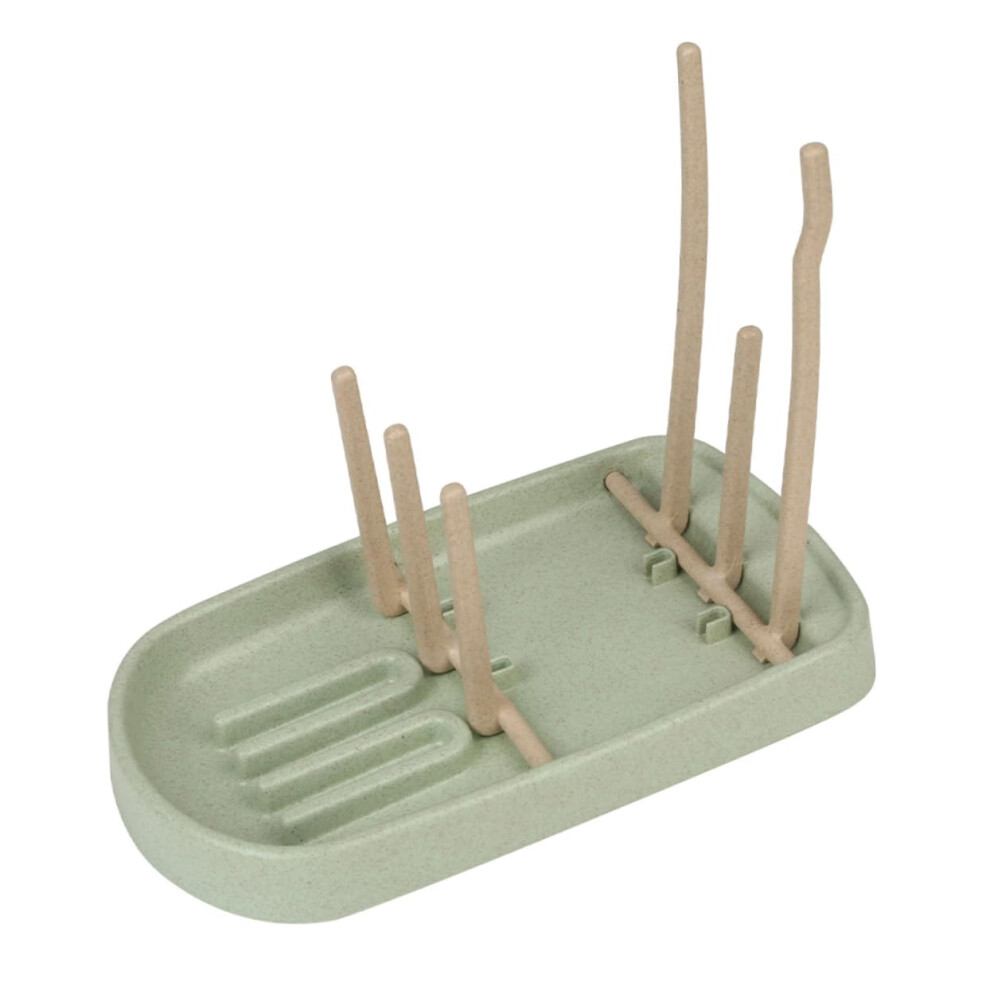 Wheat Straw Baby Bottle Drying Rack with Fast Drainage Design for Kitchen and Nursery