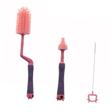 Baby Bottle Brush Set with Rotating Silicone Scrubber, Deep Clean for Bottles, Pacifiers and Straws