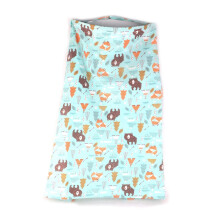 Breathable Nursing Cover with Rigid Hoop, Full Coverage Breastfeeding Apron for Moms, Blue